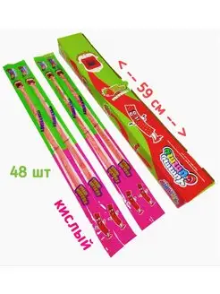 Мармелад Yummy gummy sourbelt 59 см клубника 48шт