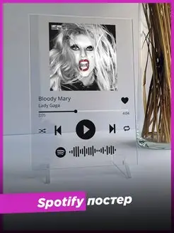 Spotify постер Lady Gaga спотифай подарок подруге