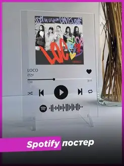 Spotify постер ITZY спотифай подарок подруге