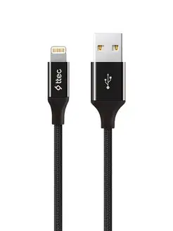 Кабель Alumi USB - Lightning 200 см Быстрая зарядка, Черный