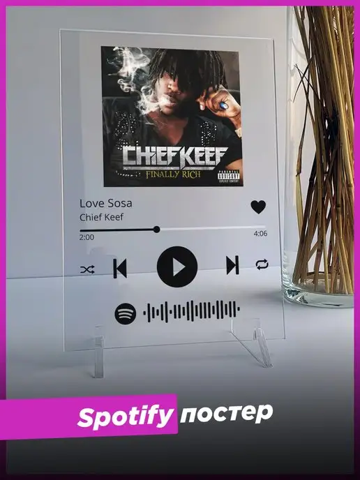 Love Sosa Chief Keef Spotify Aesthetic Song Poster/plaque 