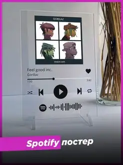 Spotify постер Gorillaz подарок подруге