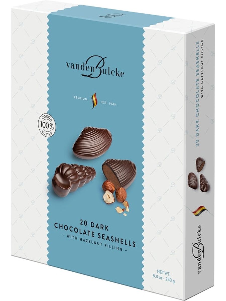 Конфеты Dark Chocolate 250г Seashells шоколадные