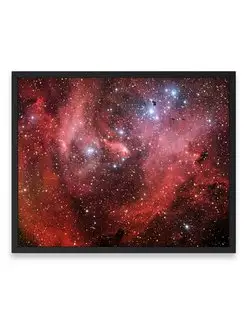 Плакат, декор Лямбда Центавра Туманность Ic 2944