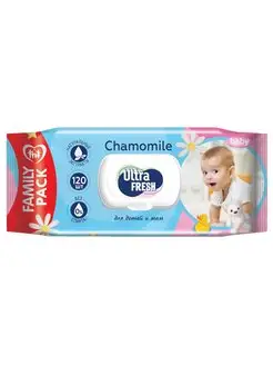 Салфетки влажные Ultra Fresh Baby для детей и мам, 120шт