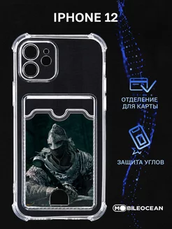 Чехол на iPhone 12, Айфон 12, прозрачный, с картой