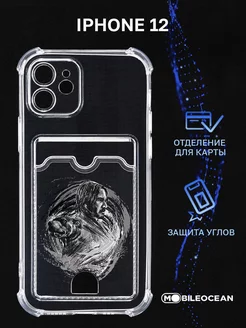 Чехол на iPhone 12, Айфон 12, прозрачный, с картой