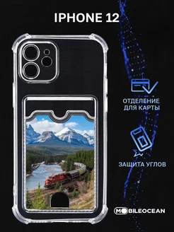 Чехол на iPhone 12, Айфон 12, прозрачный, с картой