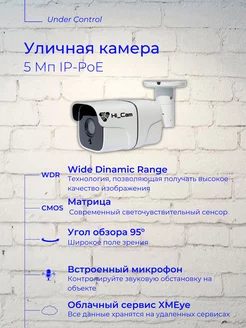 Камера видеонаблюдения Hi_Cam 5Мп IP-PoE