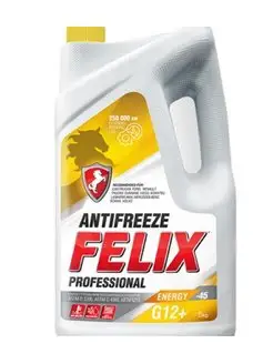 Антифриз желтый Felix Energy G12 (-45°С) 5кг