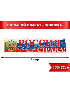 Плакат полоска растяжка День России