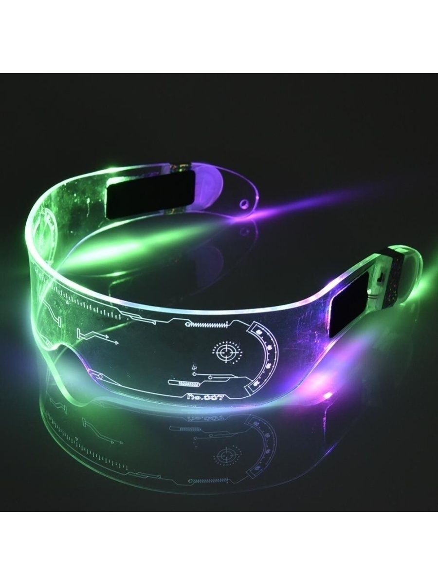 очки cyberpunk светящиеся led светодиодные фото 1