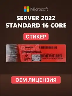 Server 2022 standard 16 Core, лицензия OEM, стикер