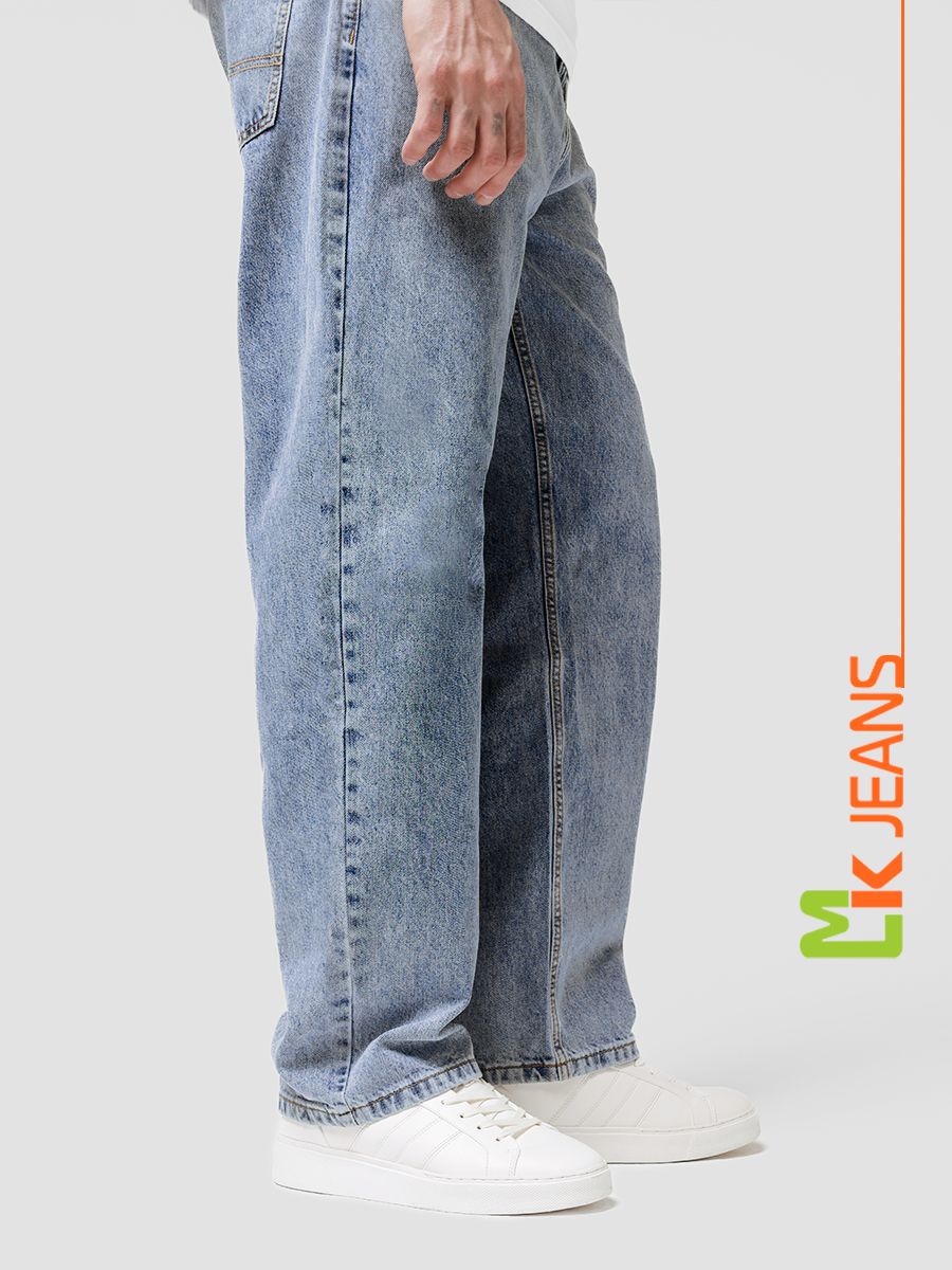 Широкие джинсы прямые, трубы мужские MKJeans 155226008 купить винтернет-магазине Wildberries