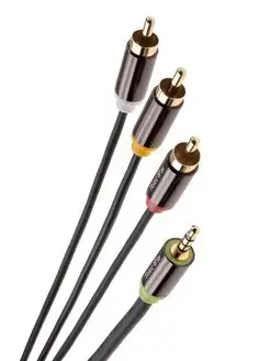 Jack 3.5 3 RCA кабель 1.5м провод джек тюльпан шнурдля тв