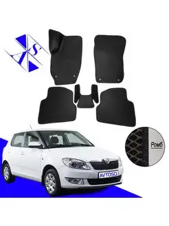 Коврики Эва Ева(Eva) для Skoda Fabia 2 Шкода Фабия 2 2007-14