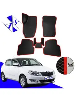 Коврики Эва Ева(Eva) для Skoda Fabia 2 Шкода Фабия 2 2007-14