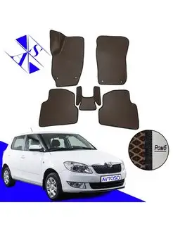 Коврики Эва Ева(Eva) для Skoda Fabia 2 Шкода Фабия 2 2007-14