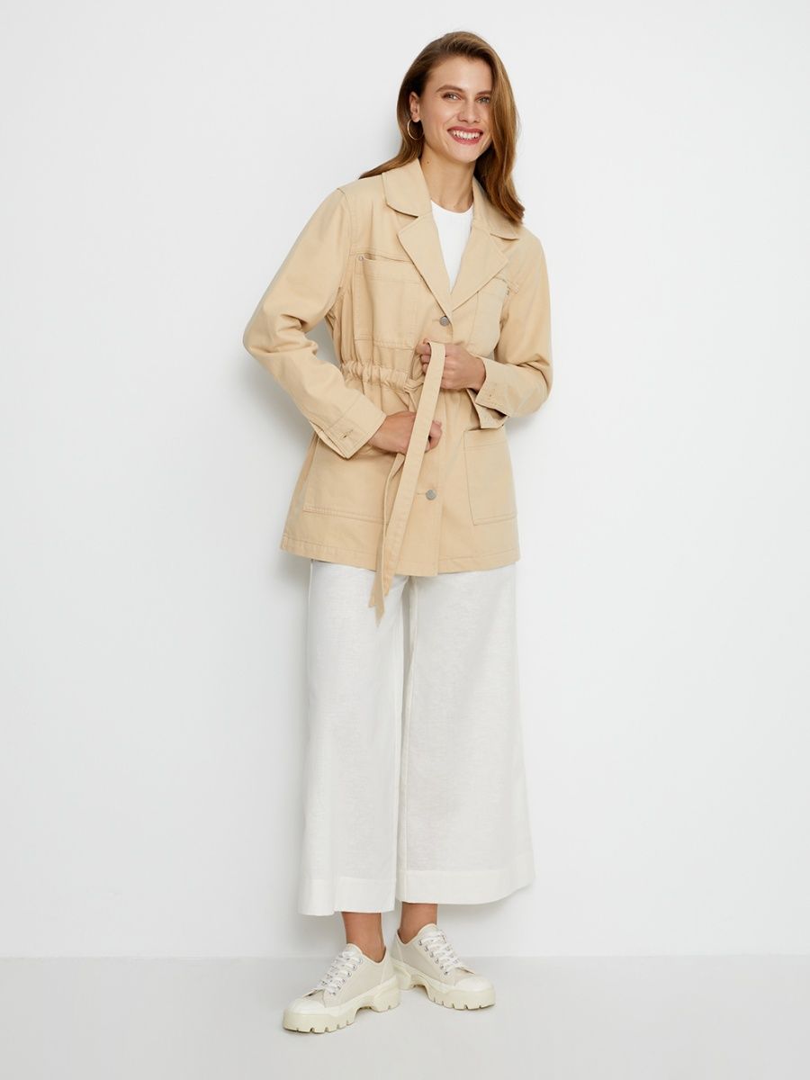 Куртка джинсовая женская базовая с поясом в стиле сафари Concept Club155856783 купить в интернет-магазине Wildberries