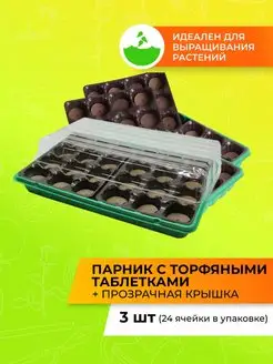 Парник с торфяными таблетками