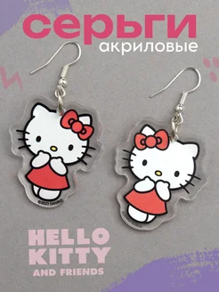 Серьги бижутерия y2k аниме Hello Kitty