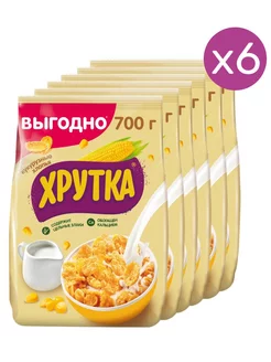 Хлопья кукурузные,хрустящие,обогащенные кальцием,700г 6 шт