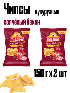 Чипсы кукурузные начос копченый бекон 150г 2шт