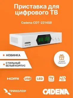 Цифровая ТВ приставка ресивер DVB-T T2 HDMI RCA 2214SB