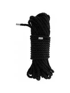 Черная веревка для бондажа BONDAGE ROPE - 10 м