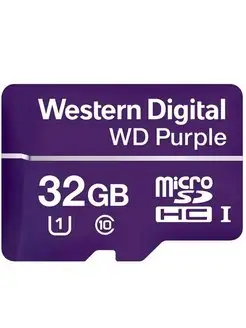 Карта памяти WDD032G1P0C Purple microSDHC 32GB