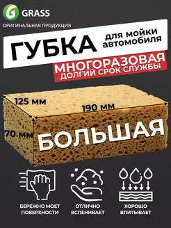 Губка для мытья машины крупнопористая большая