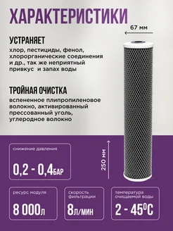 Картридж для воды из прессованного угля BL 10SL