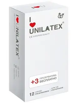 Ультратонкие латексные презервативы Unilatex Ultrathin 15шт