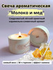 Свечи ароматические интерьерные в гипсе "молоко и мед" бренд Mika_candles_art продавец Продавец № 1086601