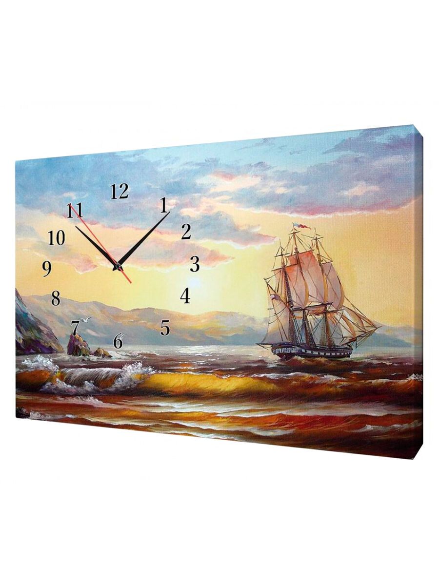 Купить часы картину. Часы-картина настенные. Часы на холсте. Часы настенные морская тематика. Картина на холсте с часами.