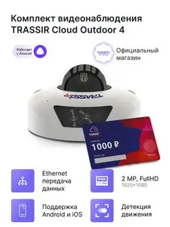 ip камера TR-D4121IR1 v6 3.6 ( комплект Cloud Outdoor 4)