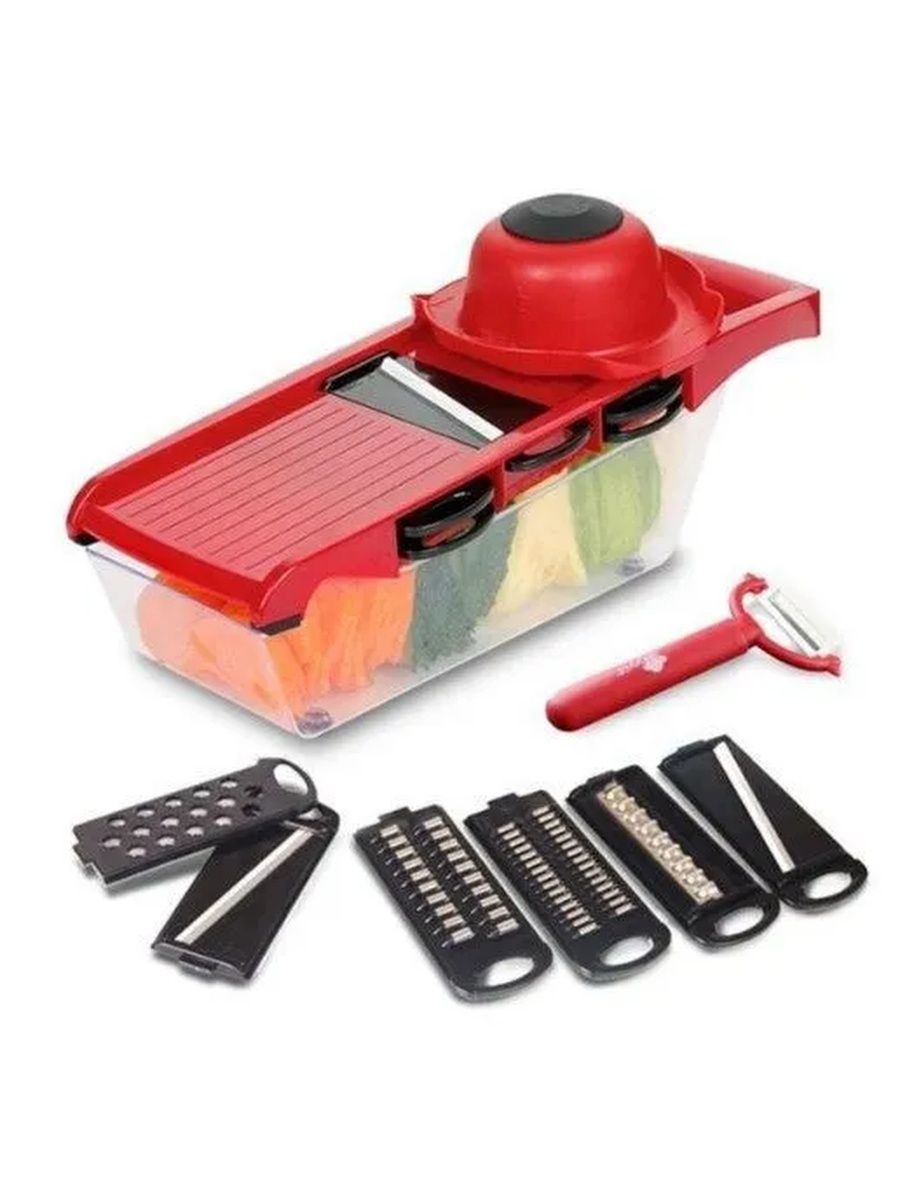 Овощерезка со сменными насадками. KP-325 терка Mandoline 6 in 1. Овощерезка Mandoline Slicer 6 в 1. Овощерезка Mandoline Slicer 6 in 1 c контейнером. Универсальная терка-слайсер Mandoline Slicer 6 in 1 KP-325.