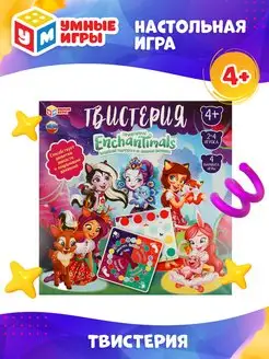 Настольная игра для компании детей твистер Enchantimals