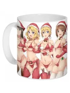 Кружка Girls und Panzer - Bikini Group Merry Xmas