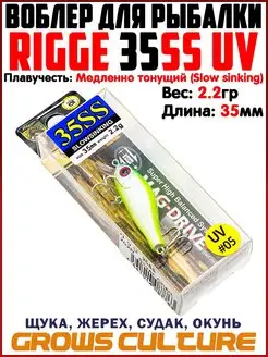 Воблер для рыбалки RIGGE 35SS На голавля Ловля форели