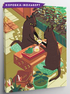 Картина по номерам на холсте аниме кот котики животные Red Panda 159060748 купить за 831 ₽ в интернет-магазине Wildberries