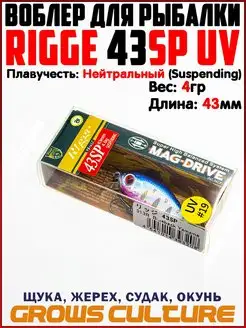 Воблер для рыбалки RIGGE 43SP На голавля Ловля форели