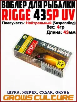 Воблер для рыбалки RIGGE 43SP На голавля Ловля форели