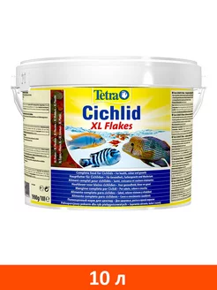 Корм хлопья Cichlid XL Flakes для аквариумных рыб цихлид 10л