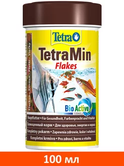 Корм хлопья TetraMin Flakes для аквариумных рыб 100 мл