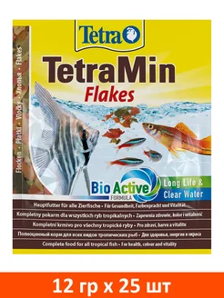 Корм хлопья TetraMin Flakes для аквариумных рыб 12 г 25шт