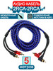Межблочный кабель 2RCA-2RCA в оплётке Автозвук 5м бренд Amperator продавец Продавец № 48157