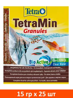 Корм гранулы TetraMin Granules аквариумных рыб 15 г 25 шт