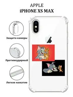 Чехол на iPHONE XS MAX силиконовый Том и Джерри